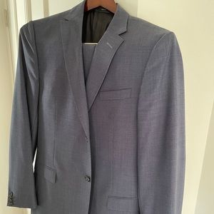 Z-zegna blue light wool suit 52l